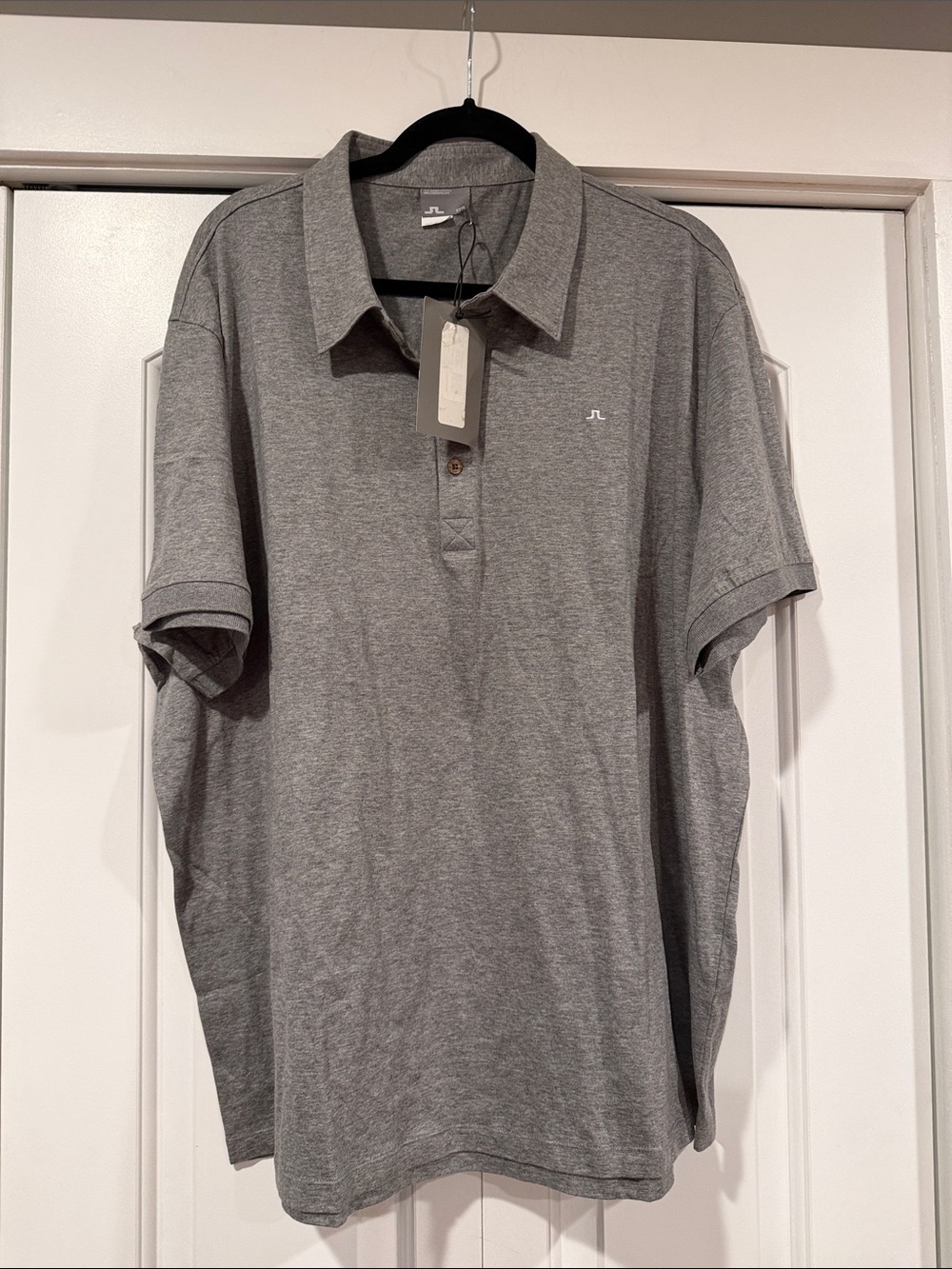 J. Lindeberg gray Short-Sleeve Polo‎ XXXl